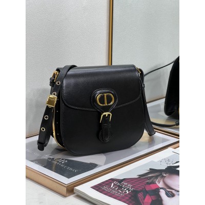 Dior Bobby Frame Bag In Black Box Calfskin LDBS240082