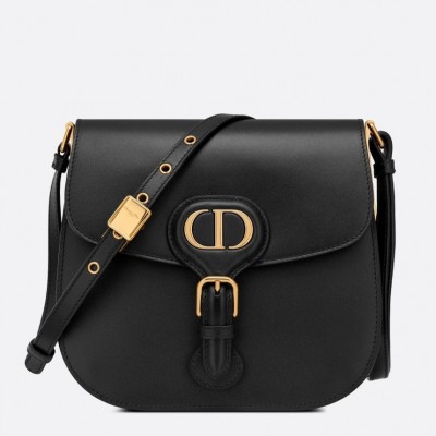 Dior Bobby Frame Bag In Black Box Calfskin LDBS240082