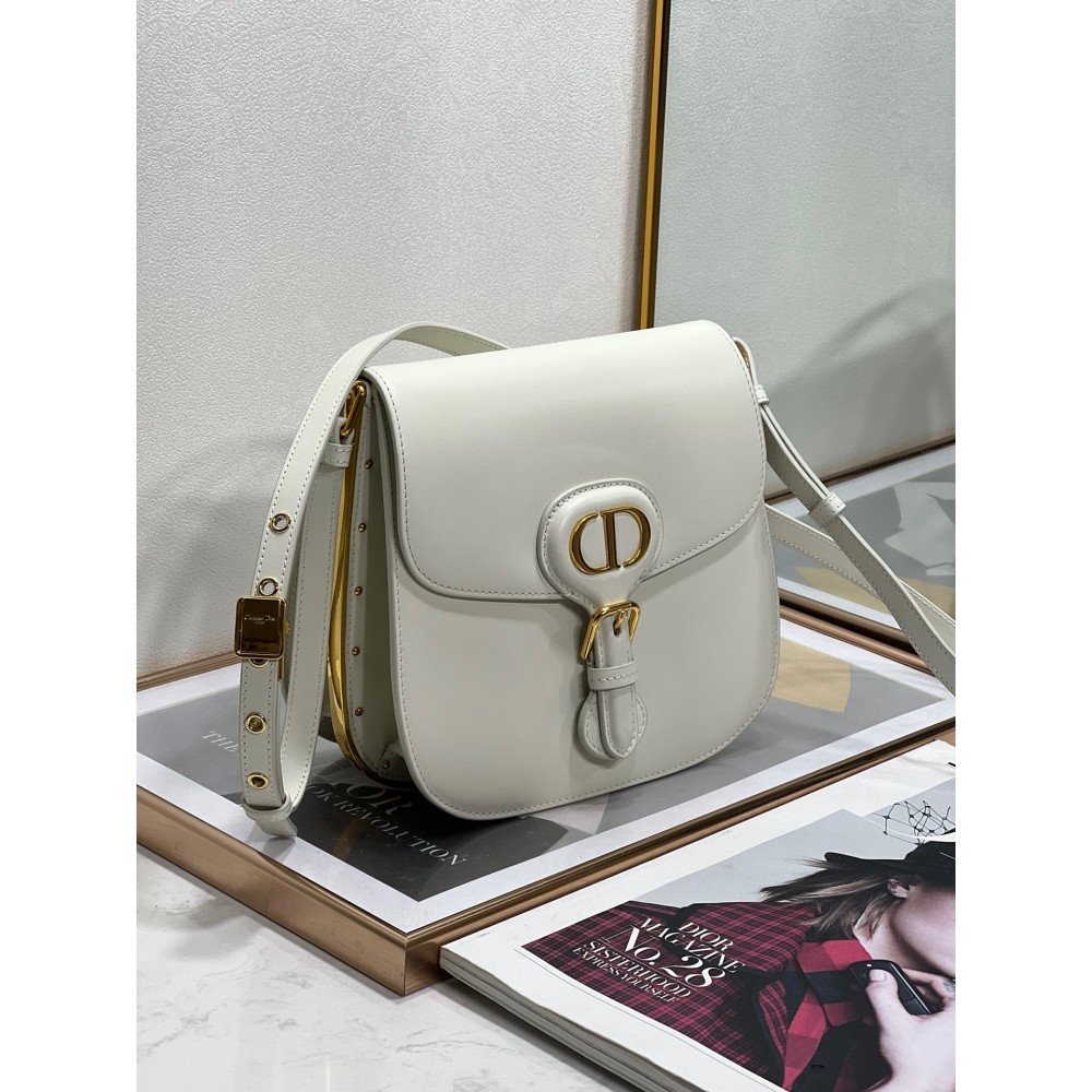 Dior Bobby Frame Bag In White Box Calfskin LDBS240084