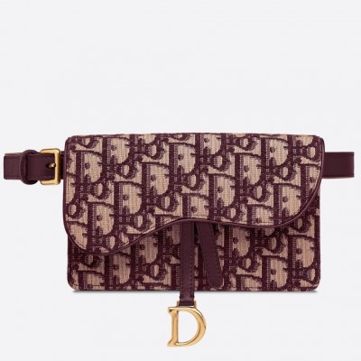 Dior Bordeaux Oblique Saddle Belt Bag LDBS240140