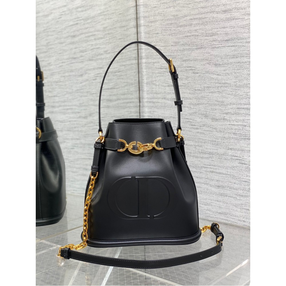 Dior C'est Medium Bag in Black Saddle Calfskin LDBS240176