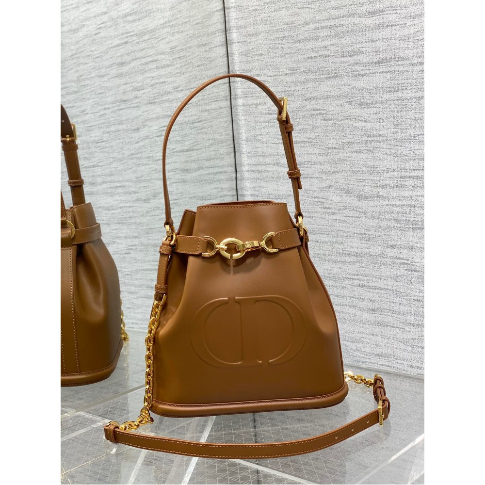 Dior C'est Medium Bag in Brown Saddle Calfskin LDBS240179