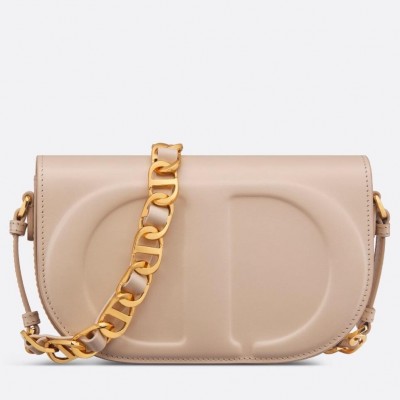 Dior CD Signature Chain Bag in Beige Calfskin LDBS240167