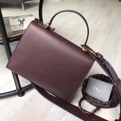 Dior DiorAddict Tote Bag In Bordeaux Calfskin LDBS240196