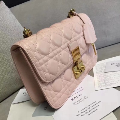 Dior Dioraddict Flap Bag In Pink Lambskin LDBS240191