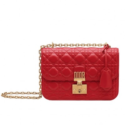 Dior Dioraddict Flap Bag In Red Lambskin LDBS240192