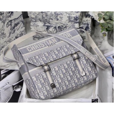 Dior Diorcamp Messenger Bag In Grey Oblique Canvas LDBS240218