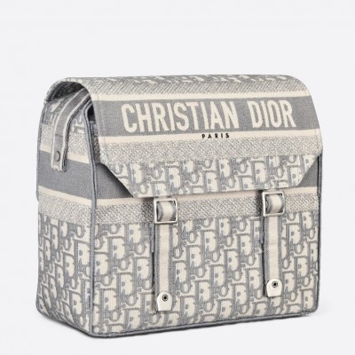 Dior Diorcamp Messenger Bag In Grey Oblique Canvas LDBS240218