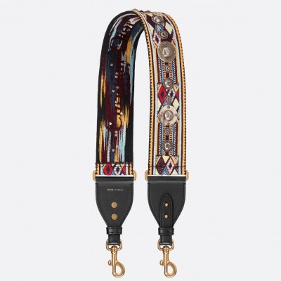 Dior Embroidered Canvas Shoulder Strap LDBS240236