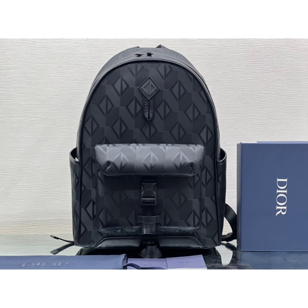 Dior Explorer Backpack In Black CD Diamond Mirage Ski Capsule Nylon LDBS240237