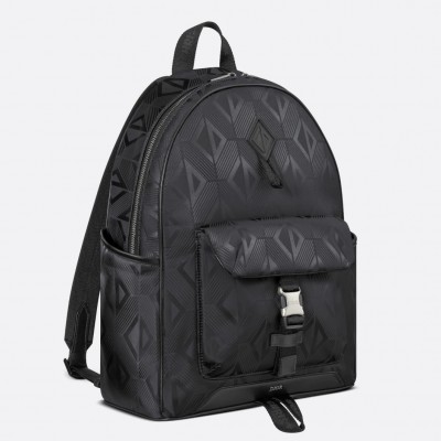 Dior Explorer Backpack In Black CD Diamond Mirage Ski Capsule Nylon LDBS240237