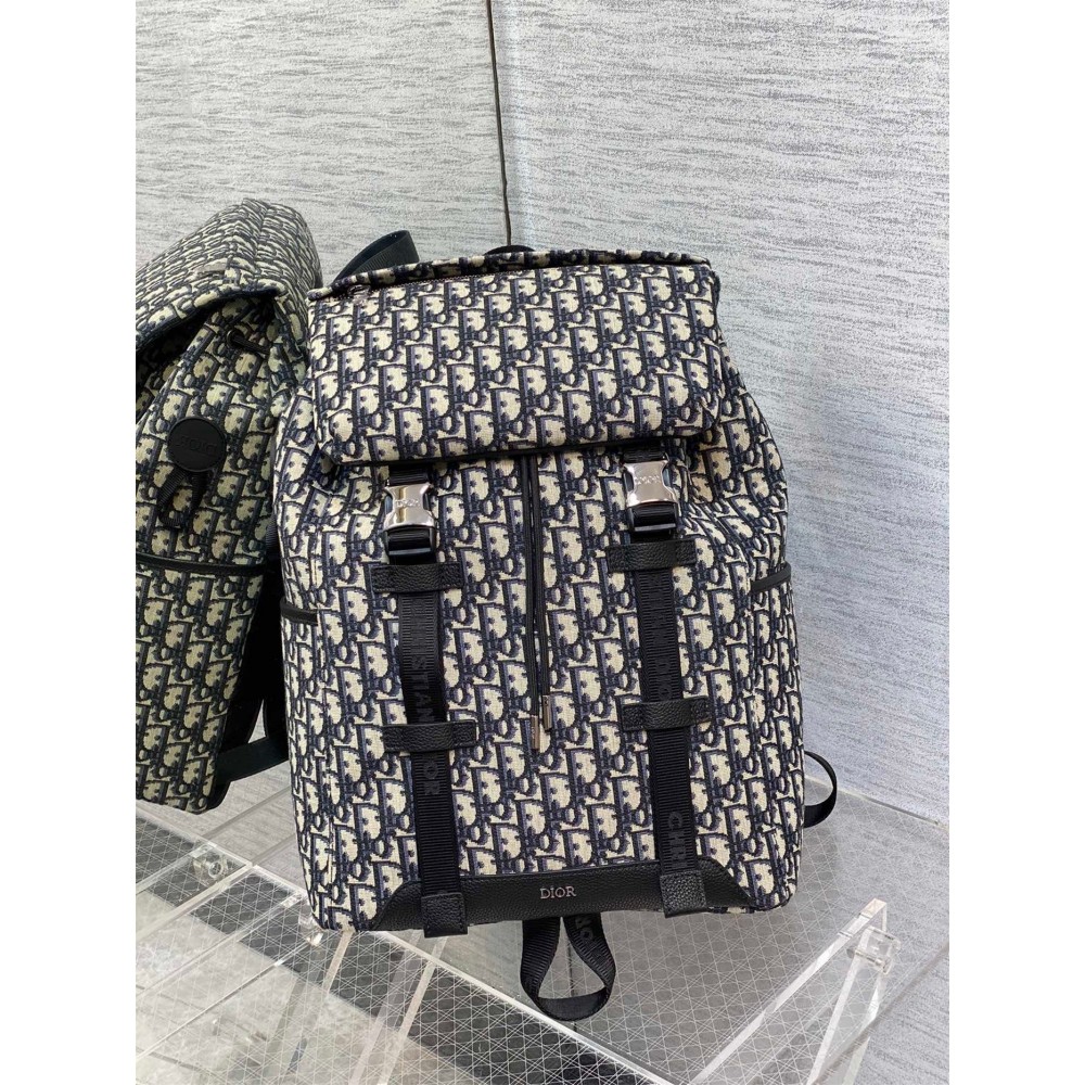 Dior Explorer Backpack In Black Dior Oblique Jacquard LDBS240238