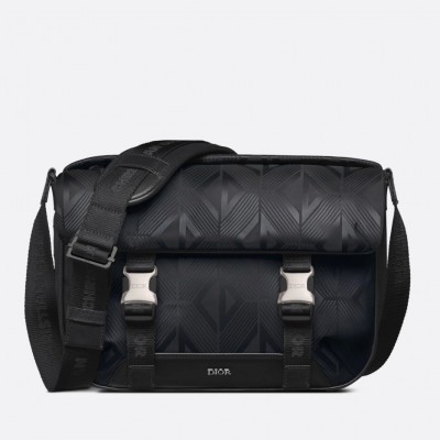 Dior Explorer Messenger Bag In Black CD Diamond Mirage Ski Capsule Nylon LDBS240239