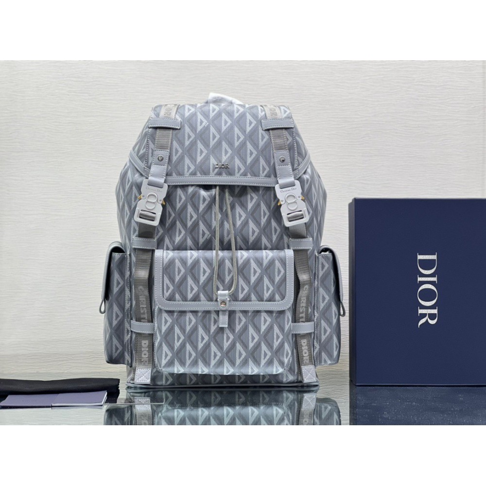 Dior Hit the Road Backpack In Gray CD Diamond Canvas LDBS240255