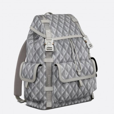 Dior Hit the Road Backpack In Gray CD Diamond Canvas LDBS240255