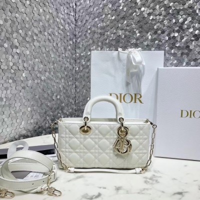 Dior Lady D-Joy Bag In White Cannage Lambskin LDBS240320