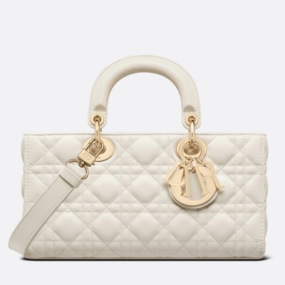 Dior Lady D-Joy Bag In White Cannage Lambskin LDBS240320