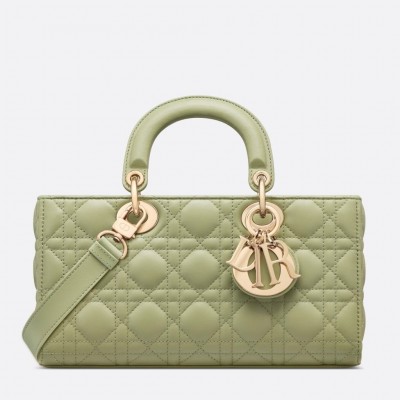 Dior Lady D-Joy Medium Bag In Ethereal Green Cannage Lambskin LDBS240324