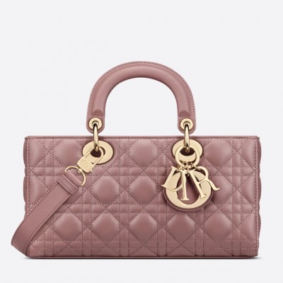 Dior Lady D-Joy Medium Bag In Peony Pink Cannage Lambskin LDBS240326