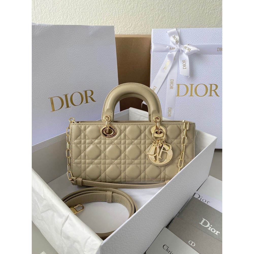 Dior Lady D-Joy Medium Bag In Sand Cannage Lambskin LDBS240327