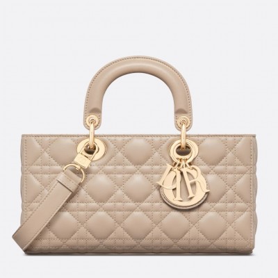 Dior Lady D-Joy Medium Bag In Sand Cannage Lambskin LDBS240328