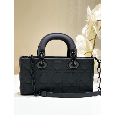 Dior Lady D-Joy Medium Bag in Black Ultramatte Calfskin LDBS240323