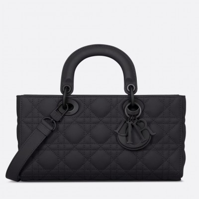 Dior Lady D-Joy Medium Bag in Black Ultramatte Calfskin LDBS240323