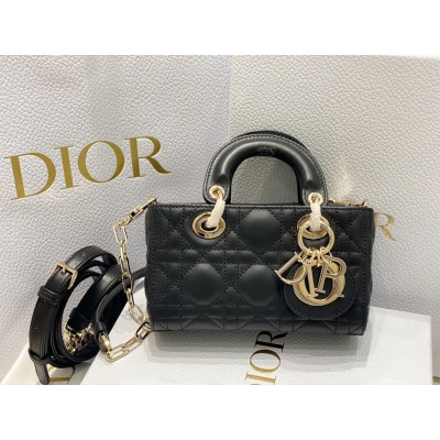 Dior Lady D-Joy Micro Bag In Black Cannage Lambskin LDBS240329