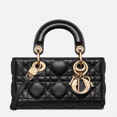 Dior Lady D-Joy Micro Bag In Black Cannage Lambskin LDBS240329