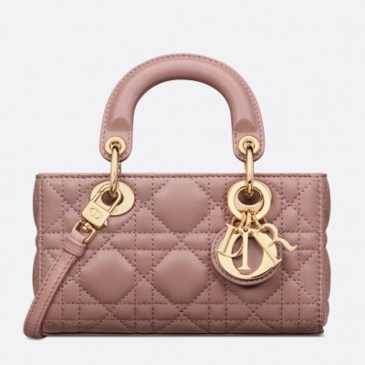 Dior Lady D-Joy Micro Bag In Peony Pink Cannage Lambskin LDBS240330