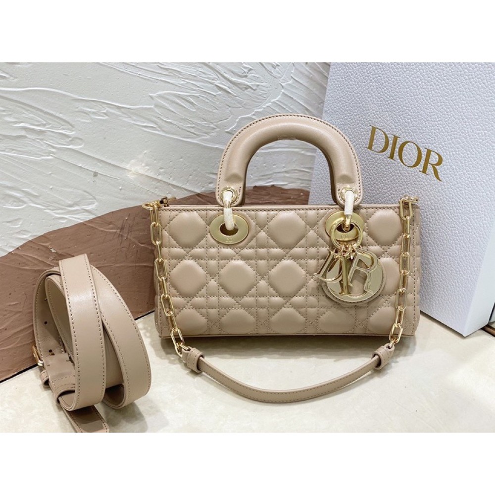 Dior Lady D-Joy Small Bag In Hazelnut Cannage Lambskin LDBS240335