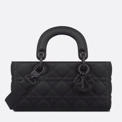 Dior Lady D-Joy Small Bag in Black Ultramatte Calfskin LDBS240334