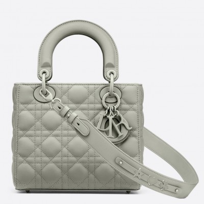 Dior Lady Dior My ABCDior Bag In Gray Ultramatte Calfskin LDBS240301