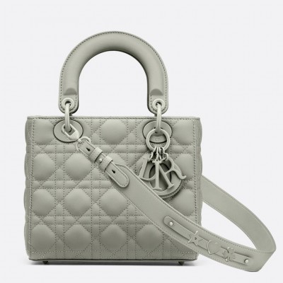 Dior Lady Dior My ABCDior Bag In Grey Ultramatte Calfskin LDBS240302