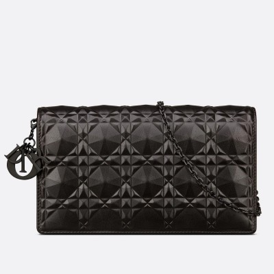 Dior Lady Dior Pouch In Black Diamond Calfskin LDBS240303