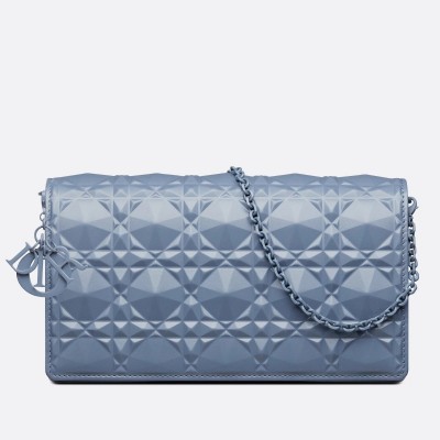 Dior Lady Dior Pouch In Denim Diamond Calfskin LDBS240304