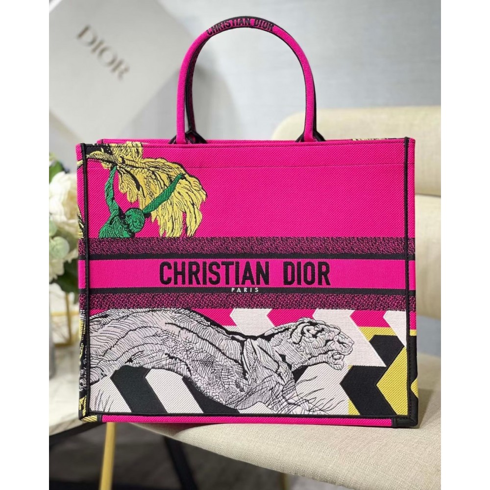 Dior Large Book Tote Bag In Toile de Jouy Zoom Pop Embroidery LDBS240367