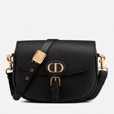 Dior Medium Bobby Bag In Black Grained Calfskin LDBS240421