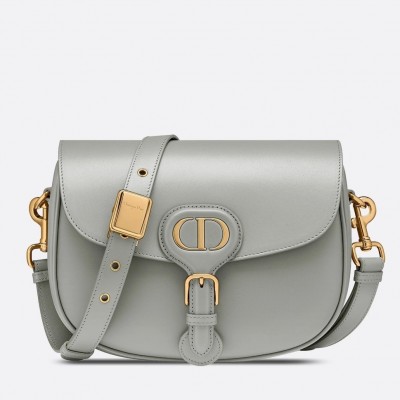 Dior Medium Bobby Bag In Grey Calfskin LDBS240426