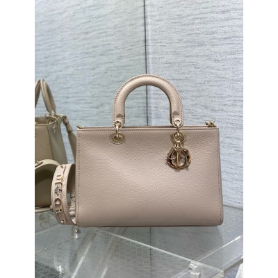 Dior Medium Lady D-Sire My ABCDior Bag in Beige Bull Leather LDBS240588