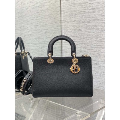 Dior Medium Lady D-Sire My ABCDior Bag in Black Bull Leather LDBS240589