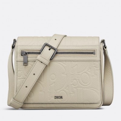 Dior Men's Messenger Bag with Flap in Beige Gravity Leather LDBS240592