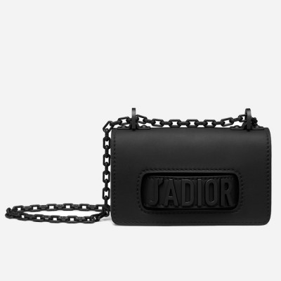 Dior Mini J'Adior Bag In Black Ultra Matte Calfskin LDBS240644