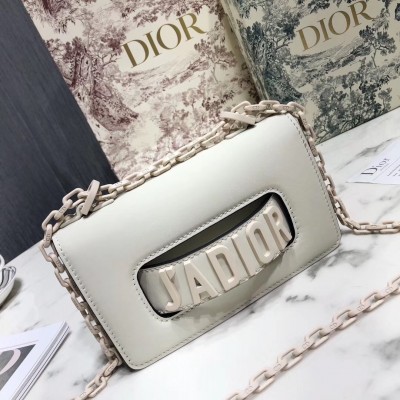 Dior Mini J'Adior Bag In White Ultra Matte Calfskin LDBS240646