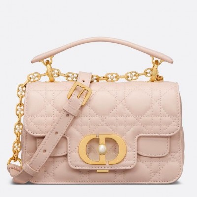 Dior Mini Jolie Top Handle Bag in Pink Cannage Calfskin LDBS240648