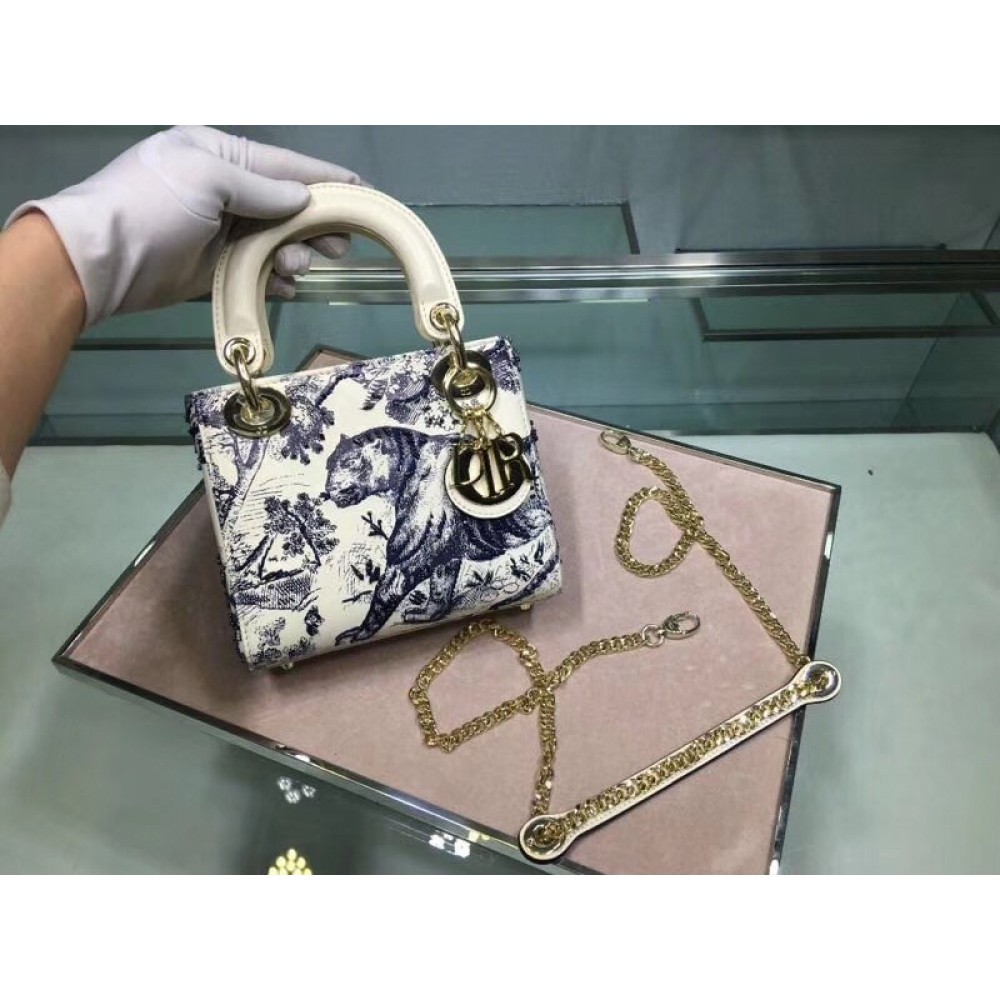 Dior Mini Lady Dior Bag With Toile De Jouy Printed LDBS240673