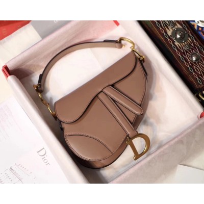 Dior Mini Saddle Bag In Nude Calfskin LDBS240699