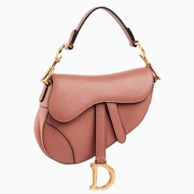 Dior Mini Saddle Bag In Nude Calfskin LDBS240699