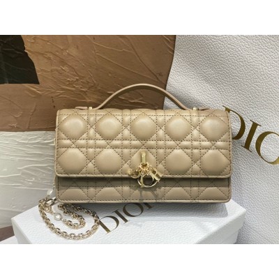 Dior Miss Dior Mini Bag In Beige Cannage Lambskin LDBS240709