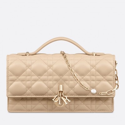 Dior Miss Dior Mini Bag In Beige Cannage Lambskin LDBS240709